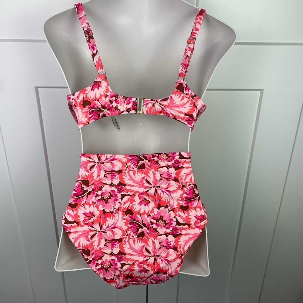 NWT Victorias Secret Bikini Set Size 38D Underwire Top XXL High Waist Bottom - Picture 5 of 9